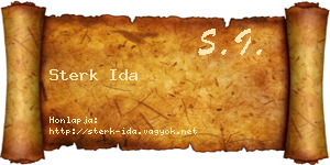 Sterk Ida névjegykártya